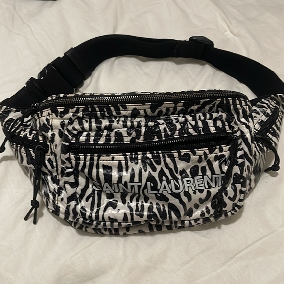 Saint Laurent Zebra Print Nylon Fanny Bag - Picture 3 of 13
